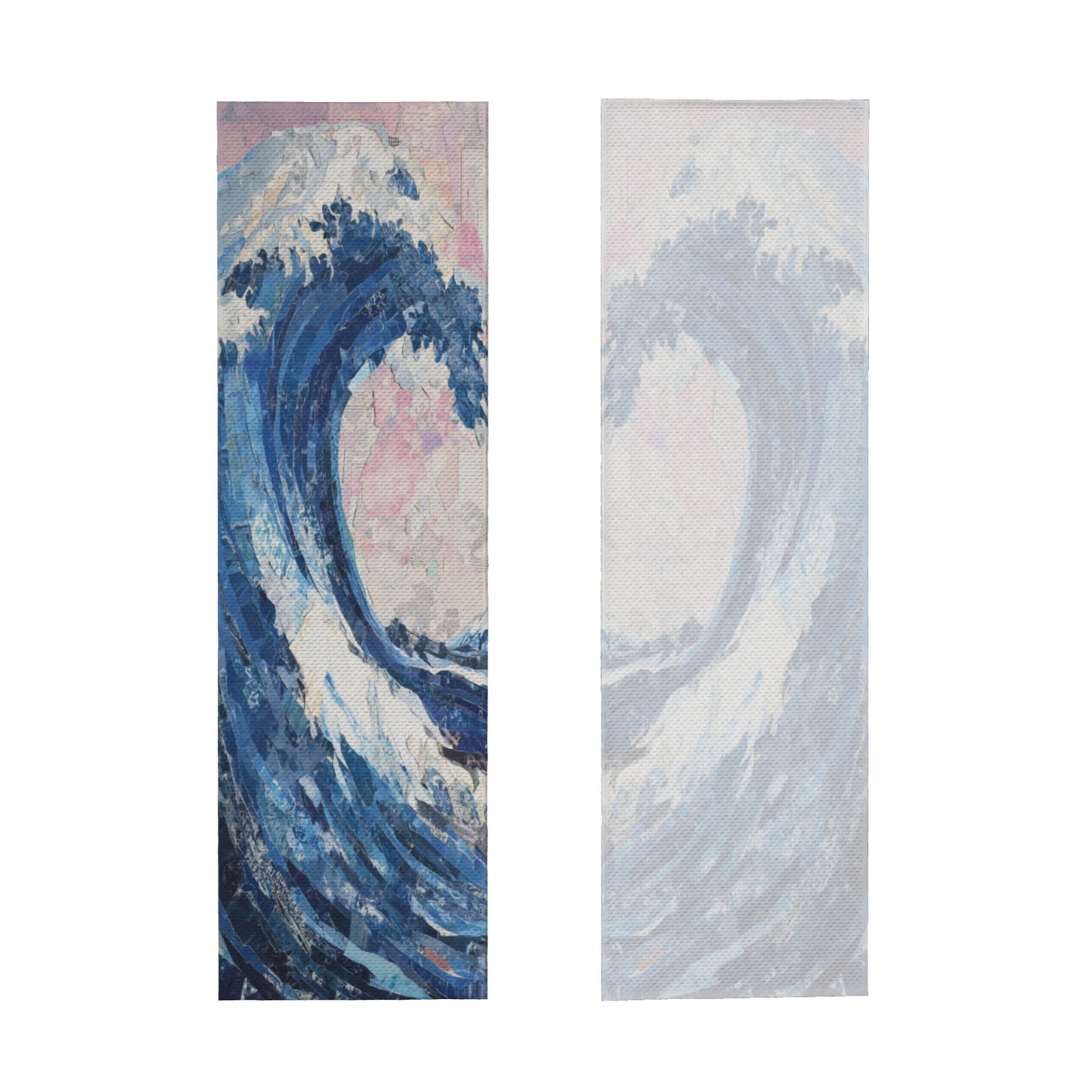 Cooling Sports Towel with Ocean Wave Art | 100x30cm Instant Chill Towel | Portable with Clip Pouch