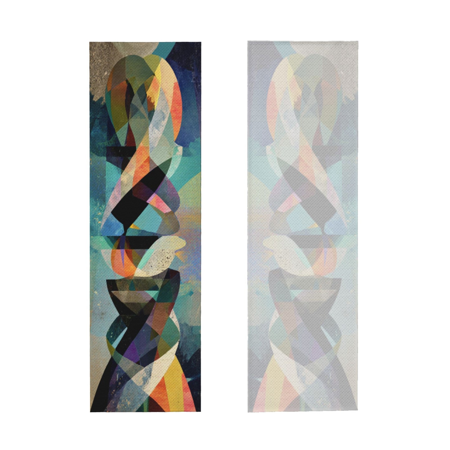 Geometric Art Cooling Sports Towel | Abstract Pattern Quick-Dry Icy Towel | 100x30cm with Travel Pouch & Hook